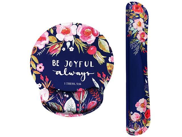 Design Mouse Pad with Wrist Rest Hand Support and Keyboard Support Round Large Mousing Area Mouse Pad Keyboard Pad for Laptop PC Computer Mac Desk