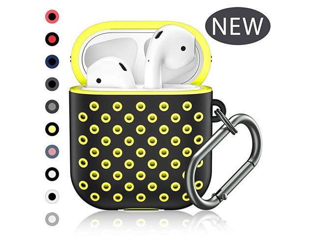 for Airpods Case Cover with Keychain Silicone Skin Cover for Women Men Compatible with Apple Airpods 21 Charging Case Front LED Visible