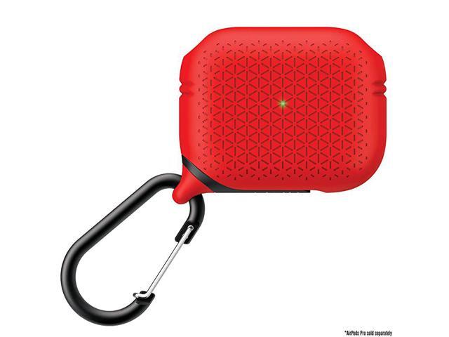 Premium Edition Waterproof Case for AirPods Pro Carabiner Compatible Wireless Charging Retail Packaging Flame Red