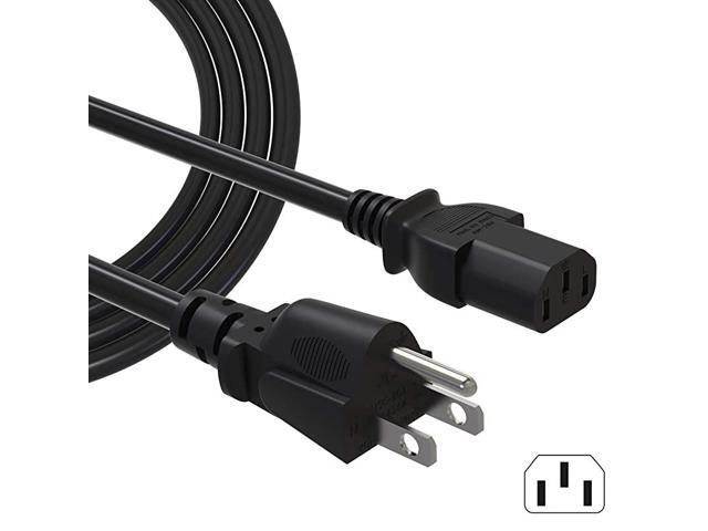UL Listed 18 AWG AC Cable 3 Prong Plug Universal LCD Plasma Tv LED Monitor Power Cord for Samsung Toshiba LG Sony Panasonic Acer Asus HP Dell