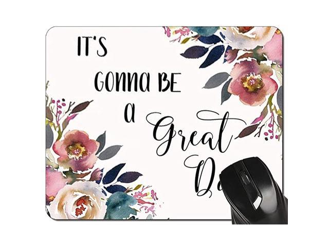 Mouse Pad Inspirational s Floral Teacher Mousepad Desk Accessories for Women Office Gifts24x20x03CM
