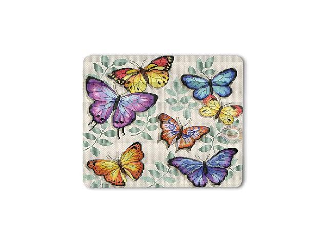 Butterfly Mouse Pad Colorful Leaves Animal Cute Nature Beautiful Gaming Mouse Mat NonSlip Rubber Base Thick Mousepad for Laptop Computer PC 95x79 Inch