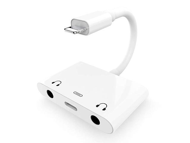 in 1 Dual 5mm Headphone Jack Adapter Earphone Jack Audio and Charging Adapter Headphone Splitter For iPhone 11 XS XS Max XR X 8 8plus 7 7plus iPad