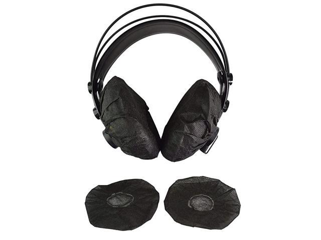 100Pcs Black NonWoven Sanitary Headphone Ear Cover Disposable Super Stretch Covers Germproof Deodorizing and Washable for Most On Ear Headphones