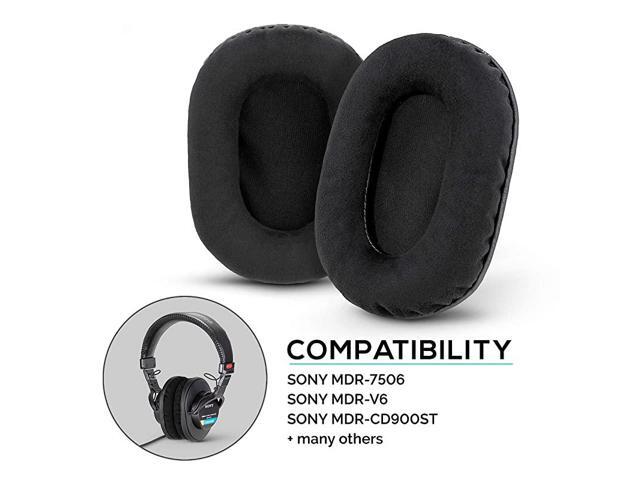 Micro Suede Earpads for Sony MDR 7506 V6 CD900ST Memory Foam Ear Pad Suitable for Other On Ear Headphones Micro Suede Black