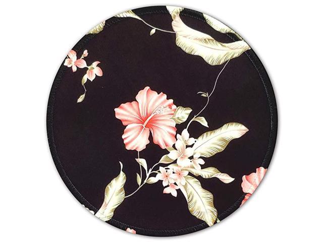 Mouse Pad for Women and Girls Small Flowers Mouse Pad Round Custom Mousepad with Design Pretty Mouse Mat for Office Gaming Computer Laptop Stitched