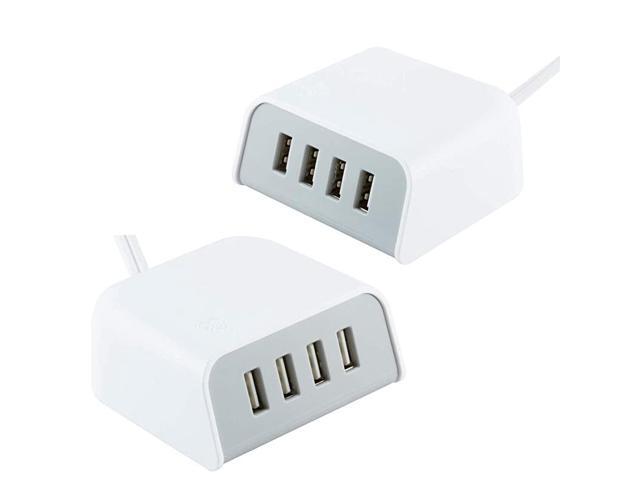 4Port USB Desktop Extension Station 2 Pack 6ft Extra Long Cord For iPhone 1211ProMaxXSXRX8 iPad Pro Samsung Galaxy S21S10S9Plus Google Pixel 5C32XL
