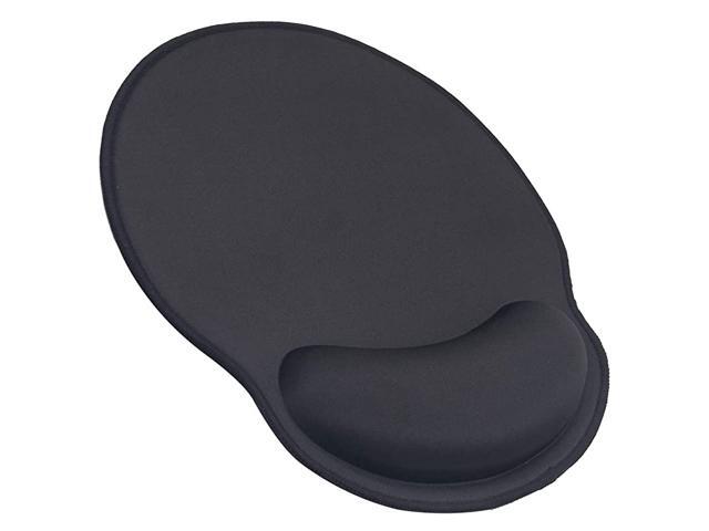 Mouse Pad with Wrist Rest Support NonSlip Base Durable Ergonomic Gaming Mousepad Black with Black Edges