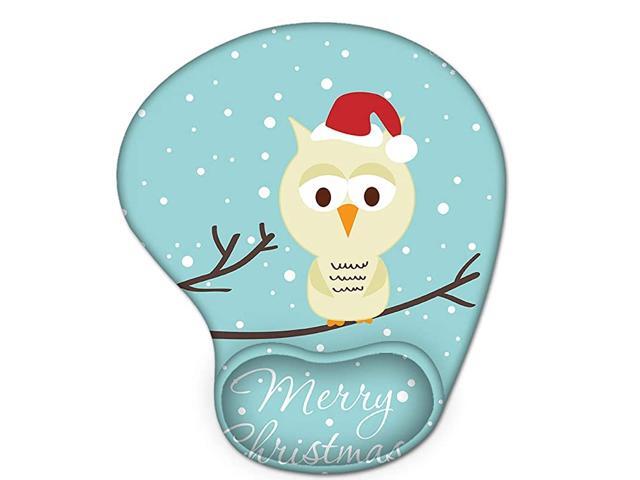 Ergonomic Mouse Pad with Gel Wrist Rest Support Merry Christmas Mouse Pad Comfortable Gaming Mouse Pad Pain Relief Mousepad with NonSlip PU Base