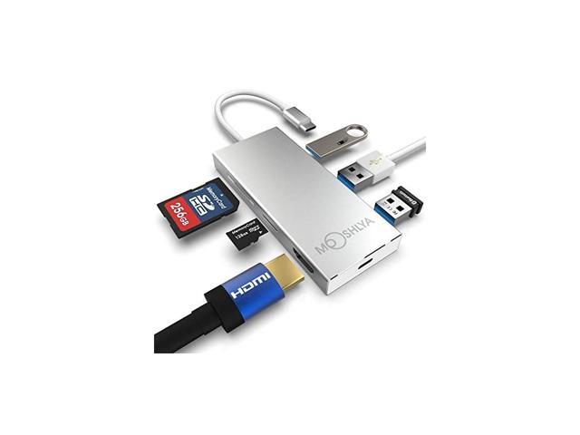 C Hub 4K HDMI Adapter SD Card Reader 3 30 Ports Type C 31 Charging Port C multi adapter for MacBook Grey