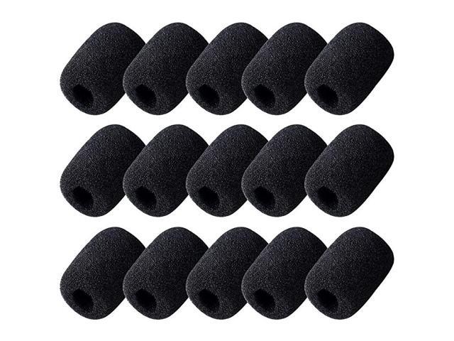 Shop 15 Pack Foam Microphone Windscreen Lapel Headset Microphone Sponge Mini Foam Cover Shield Protection for Variety of Headset MicrophoneBlack