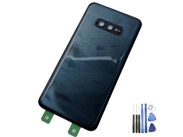 Compatible Housing Rear Glass Back Door Cover Replacement with Camera Glass Lens for Samsung Galaxy S10e 58 G970U G970W G970F G970U1 G970FDS