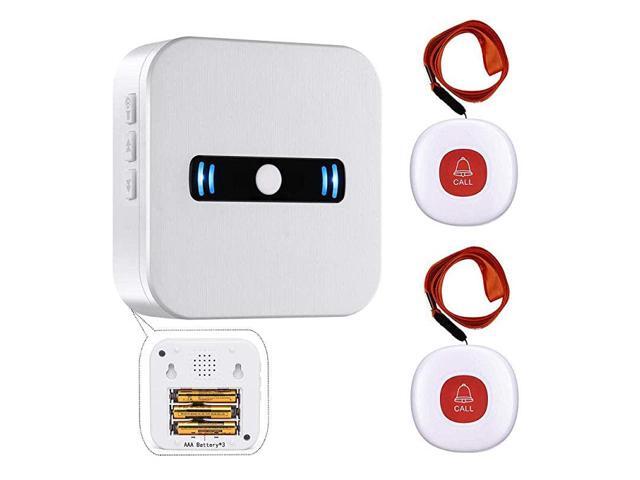 Wireless Portable Caregiver PagerEmergency Call Button BellPanic Alarm SystemPersonal Calling Alert HelpSafety Alarm for Elderly Senior Patient