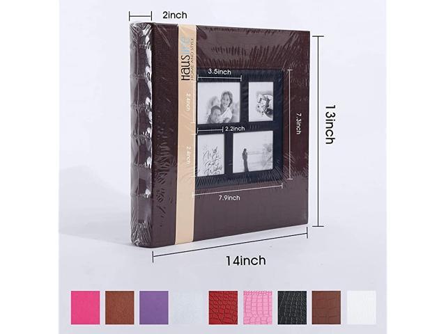 Photo Albums with Sticky Pages SelfAdhesive Magnetic Family Album 13x14 Inches Picture Albums with Magnetic Pages for Scrapbook 30pages brown1