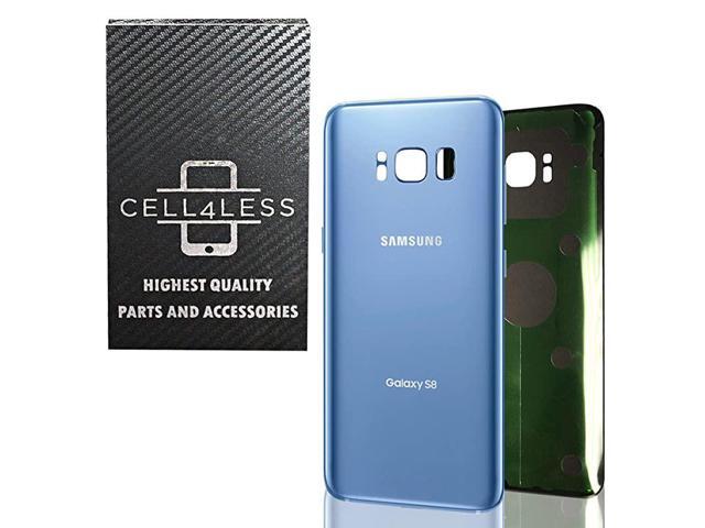 Replacement Back Glass Cover Back Battery Door wPreInstalled Adhesive Samsung Galaxy S8 OEM All Models G950 All Carriers 2 Logo OEM Replacement