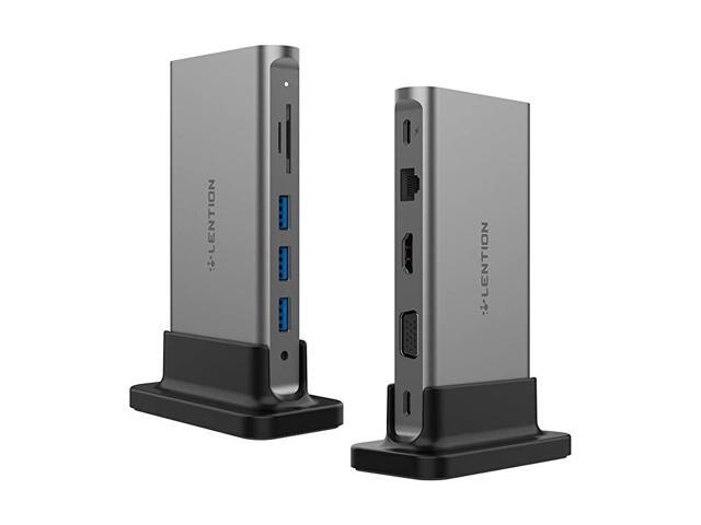 USB C Docking Station with 100W Power Delivery 4K HDMI VGA Gigabit Ethernet Card Reader USB 30 Aux Adapter for 20202016 MacBook Pro New Mac