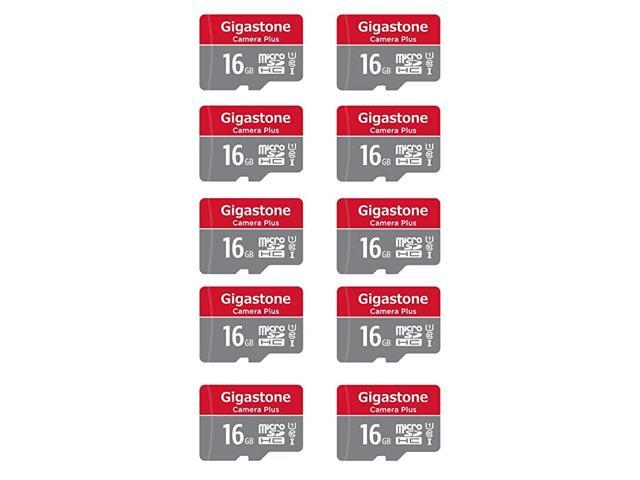 16GB 10Pack Micro SD Card Camera Plus 85MBs Full HD Video U1 C10 Class 10 Micro SDHC UHSI Memory Card with MicroSD to SD Adapter