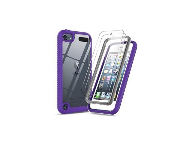 iPod Touch 7th 6th 5th Generation Case iPod Touch Case with Tempered Glass Screen Protector 2 Pack FullBody Hybrid Rugged Protective Clear Bumper