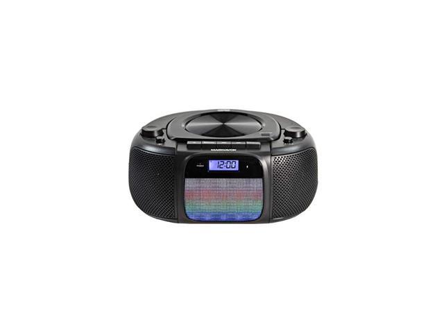 MD6972 Portable Top Loading CD Boombox with Digital AMFM Stereo Radio Color Changing Lights and Bluetooth Wireless Technology CDRCDRW Compatible