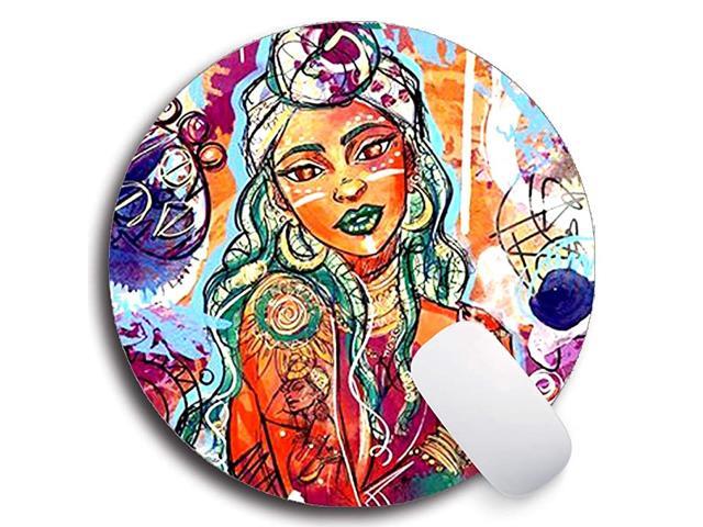 Gaming Office Mouse padAntiSlip Natural Rubber Mouse pad Round Personalized Custom Mouse pad for Desktop Computer Laptop Queen Girls