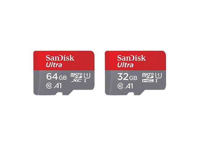 64GB and 32GB Ultra microSD UHSI Memory Card with Adapter Bundle