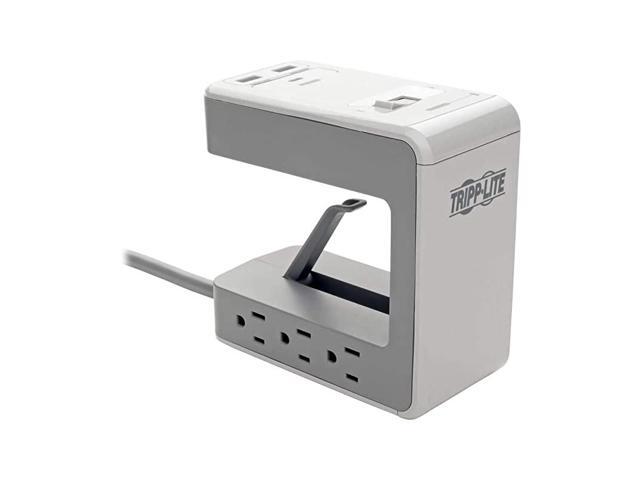 Surge Protector Desk Clamp 6Outlet 2 USBA 1 USBC 8ft Cord