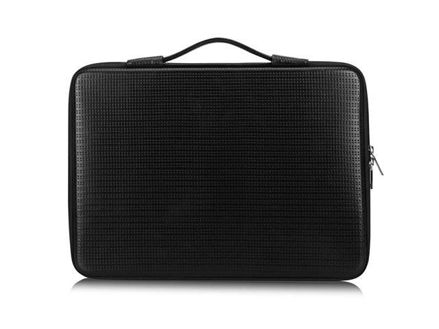 12133 Waterproof Leather Solid Hard Shape Laptop Sleeve Bag Case with Inner Tuck Net Fits All 12133 Inches Laptops Notebook MacBook AirPro Tablet