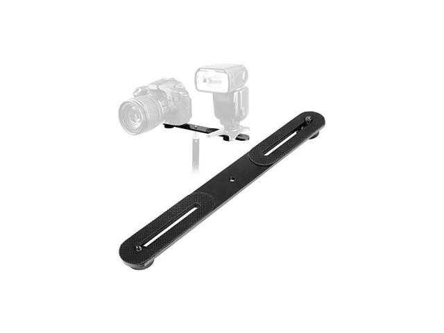 14 Dual Camera Mount Flash Bracket Extension Bar 106 Straight Flash Bracket Tripod Mount Bracket for DSLR Camera LED Light Flash Light Microphone
