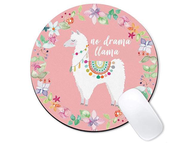 Mouse Pad Mousepad Round Samll Mouse Pad Cute Mouse Pads Rubber Base Mouse Pads for Kids Computers Laptop 78 x 012 inLlama