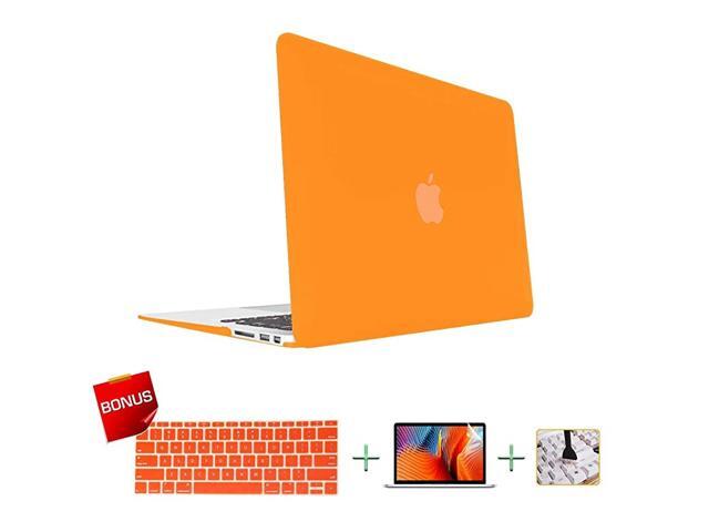 Case MacBook Air 13 Inch Case Hard Shell Cover Keyboard Cover Screen Protector for Older Version Mac Air 13 A1369A1466 Models Orange