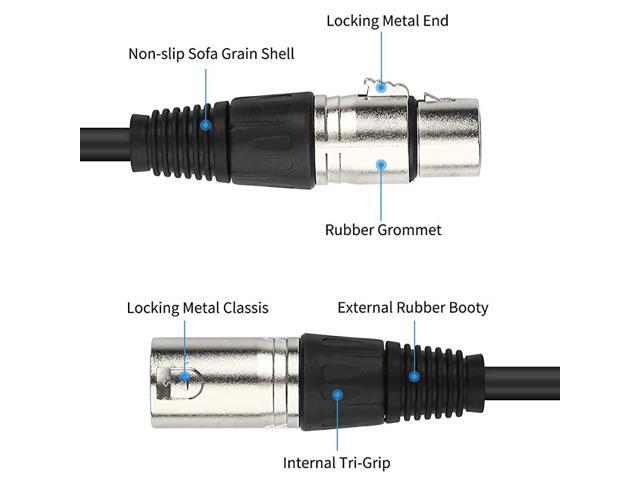 Microphone Cable XLR Microphone Cable 25 feet XLR Male to Female Mic Cables6Pack 3 pin Double Shielded Balanced DMX CablesXLR Cables