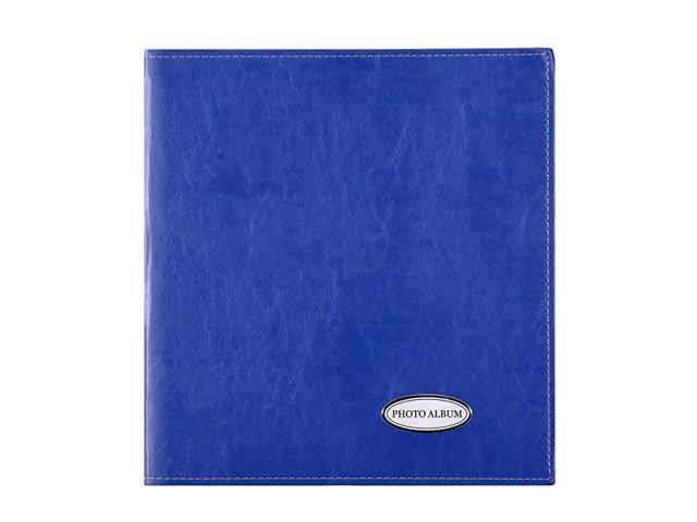 Picutre Album 4x6 500 s Extra Large Capacity Leather Cover Wedding Family Albums Holds 500 Horizontal and Vertical 4x6 s with Black Pages Blue