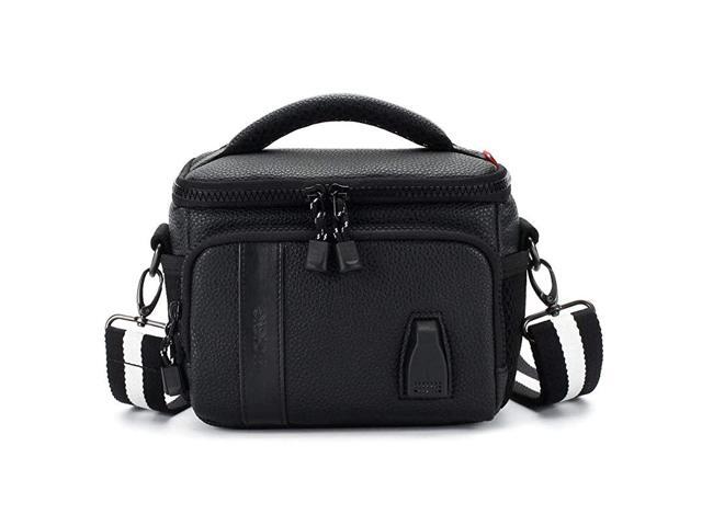 Shock Resistant Camera Bag with Convenient USB Charging Port Crossbody Digital Camera Case for Canon EOS 77D Nikon D5600 COOLPIX B700 Panasonic