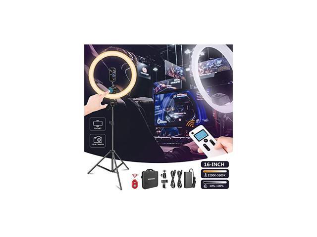 Advanced 16inch LED Ring Light Support Manual Touch Control with LCD Screen Remote and Multiple Lights Control 32005600K Stand Included for Makeup