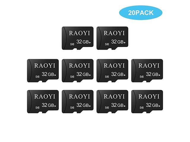 20 Pack 32 GB Micro SD Card Class 10 Flash Memory Card Bulk with Adapter for Cell Phone Tablet Camera Fire GoPro Nintendo Dash Cam DJI 20 Pack