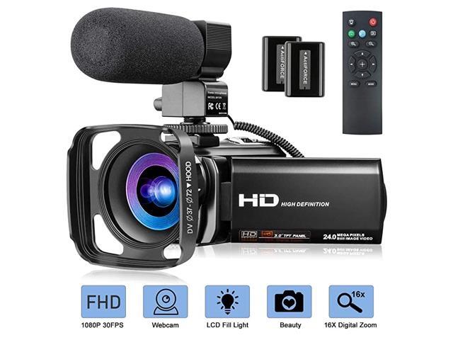 Camcorder 1080P Video Camera for YouTube Digital Vlogging Camera 24MP 16X Digital Zoom 30 Inch 270° Rotation Screen Video Camera Camcorder with