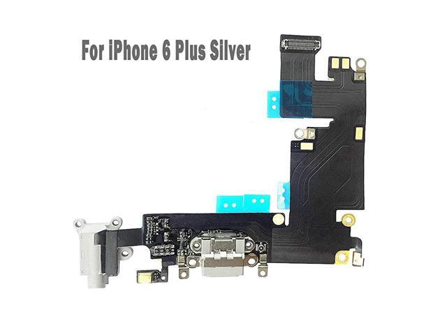 USB Charging Port Headphone Jack Dock Connector WMic Flex Cable Cellular Antenna Replacement Part Compatible for iPhone 6 Plus 55 All Carriers
