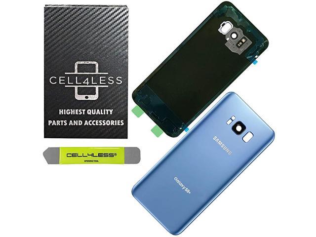Replacement Back Glass Cover Back Door wInstalled Camera Lens and Frame Custom Removal Tool Adhesive for Samsung Galaxy S8+ Plus OEM All Models