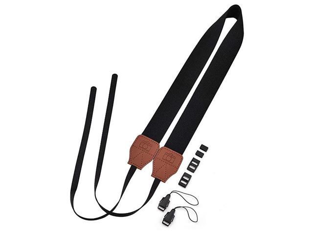 Camera Strap Vintage Camera Neck Shoulder Belt Strap for All DSLR CameraBlack