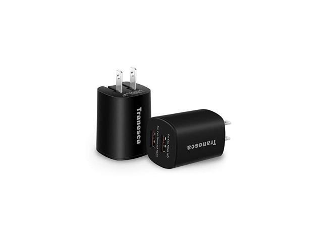 Dual USB Wall Charger for iPhone XsXs MaxiPhone XR876S6S Plus6 Plus6 Samsung Galaxy S7S6S5 Edge LG HTC Moto Kindle and More2 Pack Black