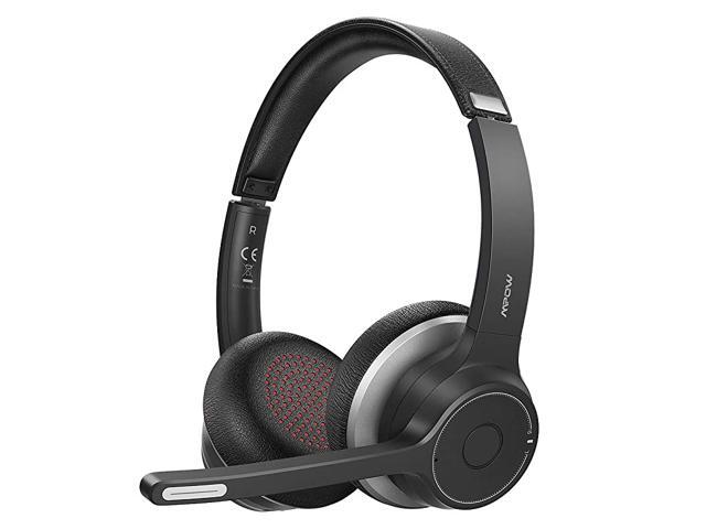 Bluetooth Headset V50 with Dual Microphone Wireless PC HeadphonesCVC80 Noise Canceling On Ear for ComputerCell Phone Call Center Office Skype 22 H