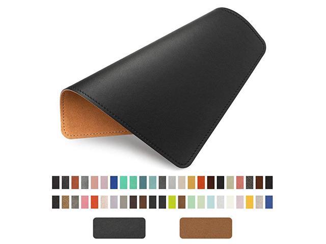 Leather Mouse Pad with Stitched Edge MicroFiber Base with NonSlip Waterproof Mouse Pad for Computers Laptop Office Home1 Pack 8inch11inch Black