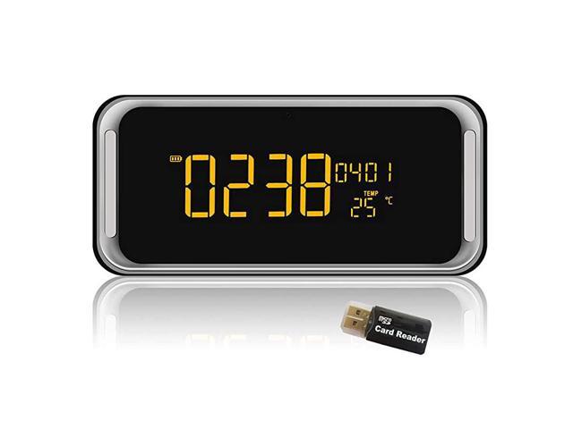 Bluetooth Speaker Radio Clock with 2x6W Acoustic Drivers 7Inch LED Display Night Light Dual Alarm Clock Slots for Micro SD Card USB AUXin for Smart