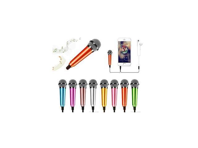Portable Vocal Microphone for Mobile Phone Computer Tablet Recording Chat and SingingRose Gold