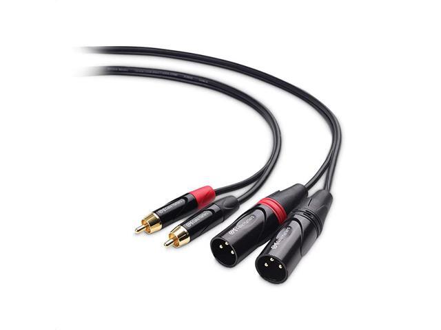Dual RCA to XLR Unbalanced Interconnect 2 RCA to XLR Male 10 Feet