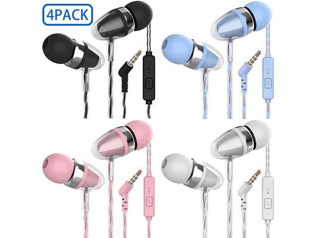 Color Headphones Heavy bass Earphone in Ear Headphones Headphones with Microphone Mobile Phone Earphone Wired Earphone 35mm Headphones Mixed Color