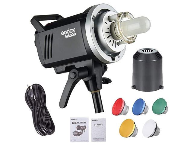 MS300 Studio Strobe 300Ws 110V GN58 5600K Bowens Mount Monolight Builtin 24G Wireless System 150W Modeling Lamp Outstanding Output Stability