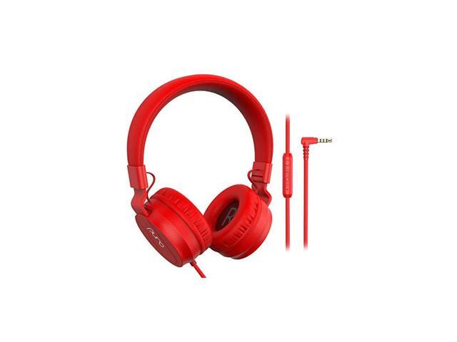 PuroBasic Volume Limiting Wired Headphones for Kids Boys Girls 2+ Foldable Adjustable Headband wMicrophone Compatible with iPad iPhone Android PC