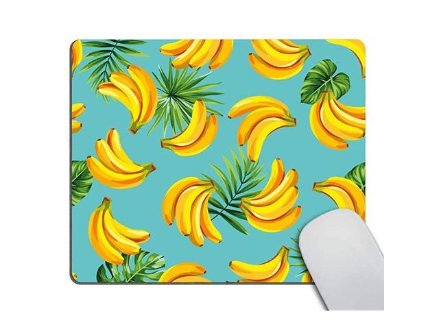 Tropical Palm Leaves and Bananas Mouse pad NonSlip Rubber Gaming Mouse Pad Rectangle Mouse Pads for Computers Laptop