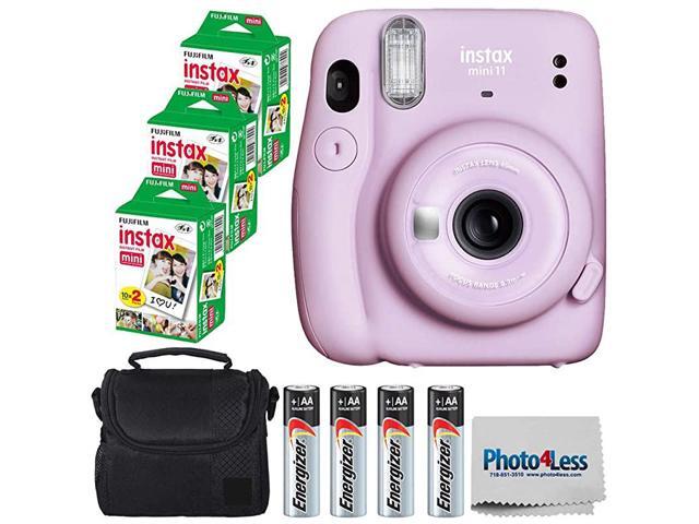 Instax Mini 11 Instant Camera Lilac Purple 16654803 + 3x Packs Instax Mini Twin Pack Instant Film + Batteries + Case Instant Camera Bundle